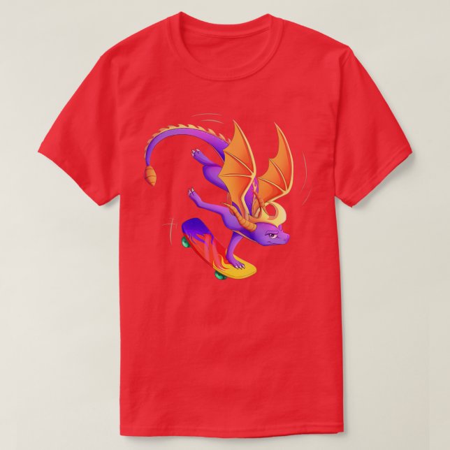 Camiseta El dragón de patinaje (Diseño del anverso)