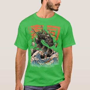 Camiseta El dragón de sushi negro