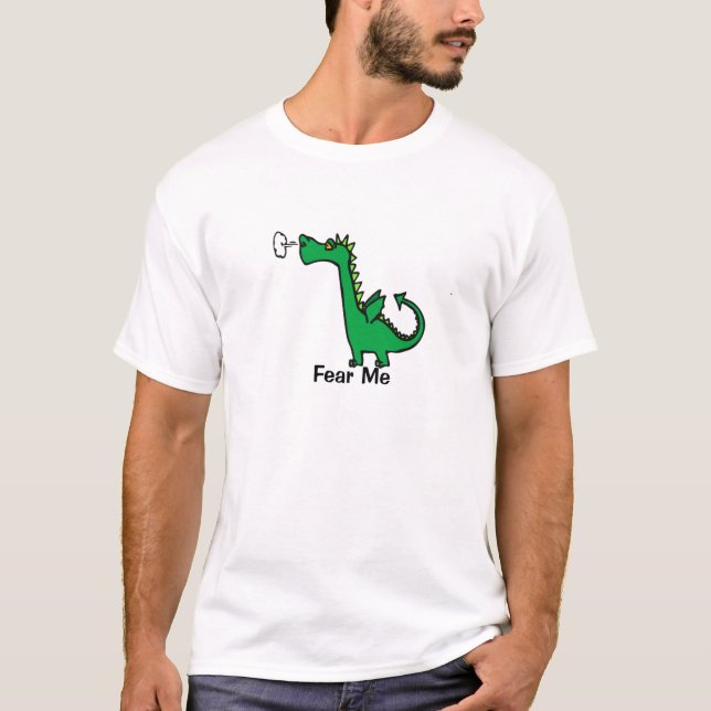 Camiseta El dragón del dibujo animado me teme (Anverso)