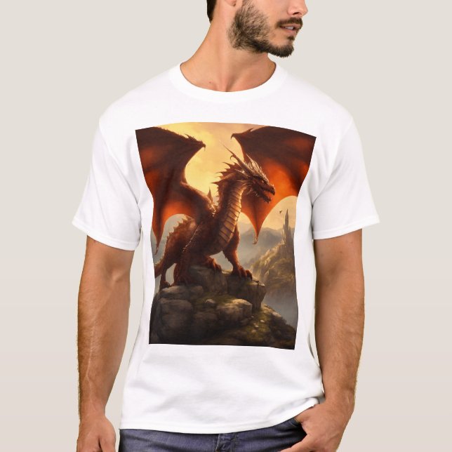 Camiseta "El dragón & La Montaña" (Anverso)