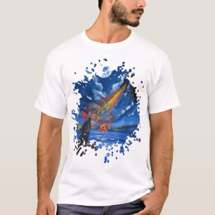 Camiseta El dragón - Obra de arte hecha a mano