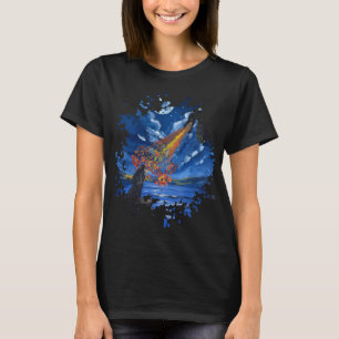 Camiseta El dragón - Obra de arte hecha a mano