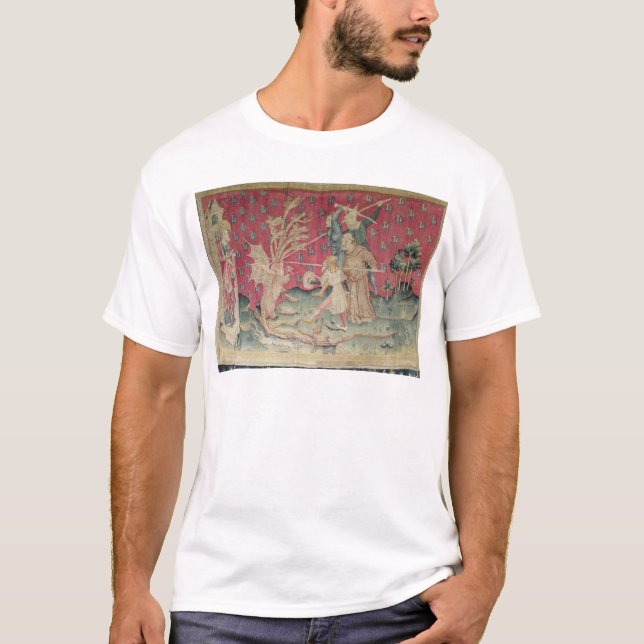 Camiseta El dragón que lucha con los criados de dios (Anverso)