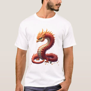 Camiseta El dragón serpiente dorado.