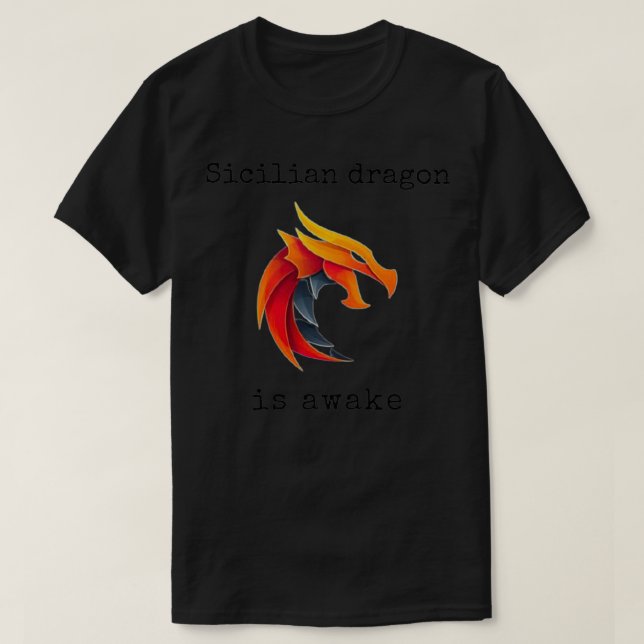 Camiseta El dragón siciliano es un regalo para los amantes  (Diseño del anverso)