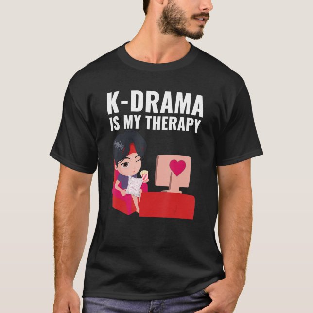 Camiseta El drama coreano K Drama es mi terapia (Anverso)