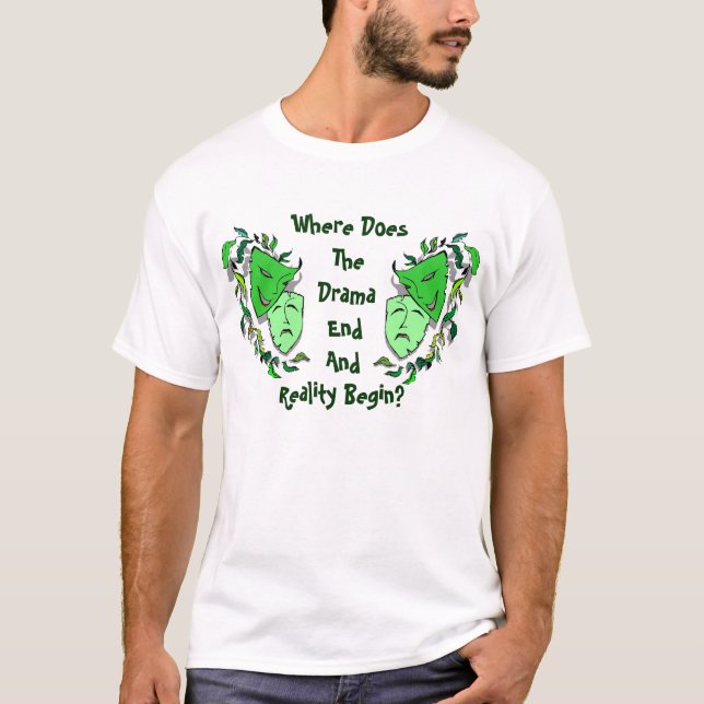 Camiseta El DRAMA de la COMEDIA y de la TRAGEDIA ENMASCARA (Anverso)