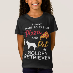 Camiseta El dueño de la Golden Retriever Dog Pizza