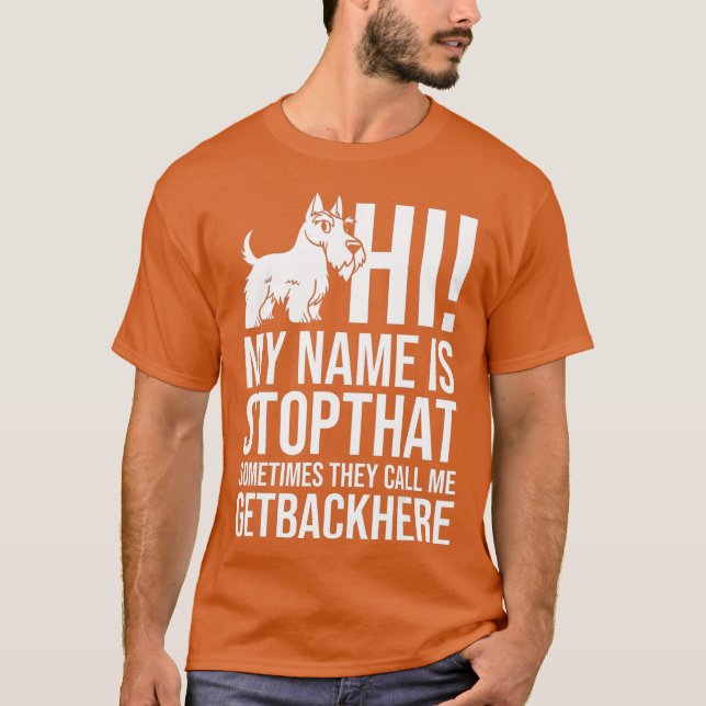 Camiseta El dueño de los cachorros de perro del Terrier de  (Anverso)