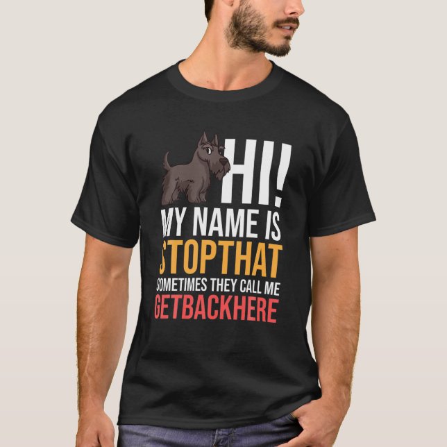 Camiseta El dueño de los cachorros de perro del Terrier de  (Anverso)