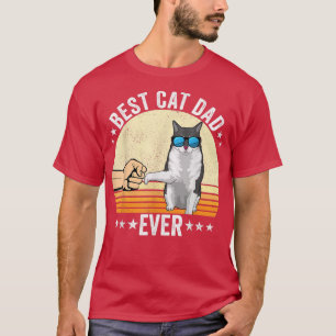 Camiseta El dueño del gato Cat Dad Retro Sunset Pertenece A