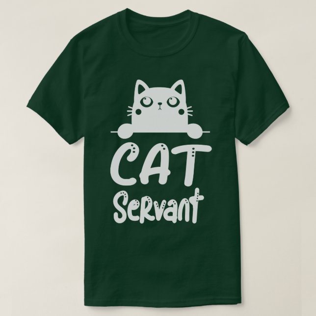 Camiseta El dueño del gato que se ocupa del servicio del ga (Diseño del anverso)