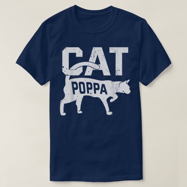 Camiseta El dueño del Mascota Poppa Kitten Meow Fathers Day (Diseño del anverso)