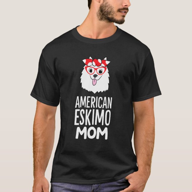 Camiseta El dueño del perro esquimal americano Mama America (Anverso)