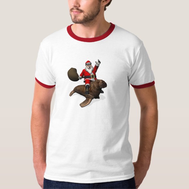 Camiseta El dulce Santa Claus ama a las Walruses (Anverso)