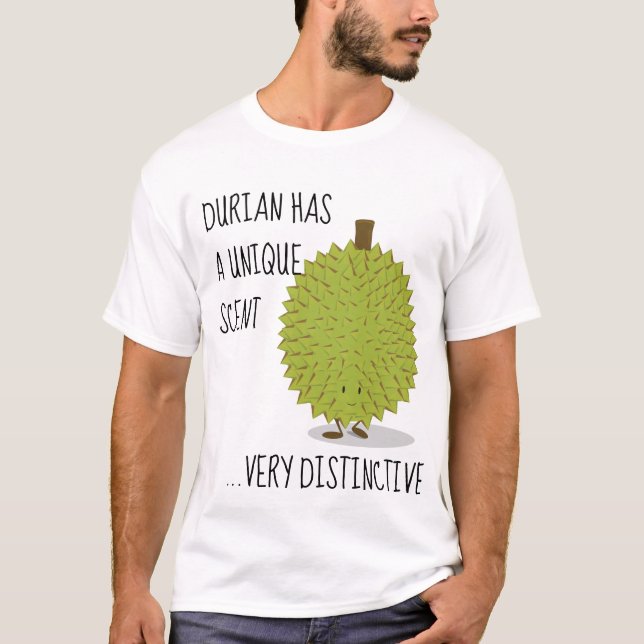 Camiseta El Durian tiene un personaje de dibujos animados (Anverso)