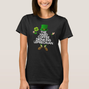 Camiseta El duro bebedor de café Leprechuan divertido St Pa