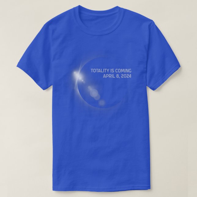 Camiseta El eclipse solar del 8 de abril de 2024 se acerca  (Diseño del anverso)