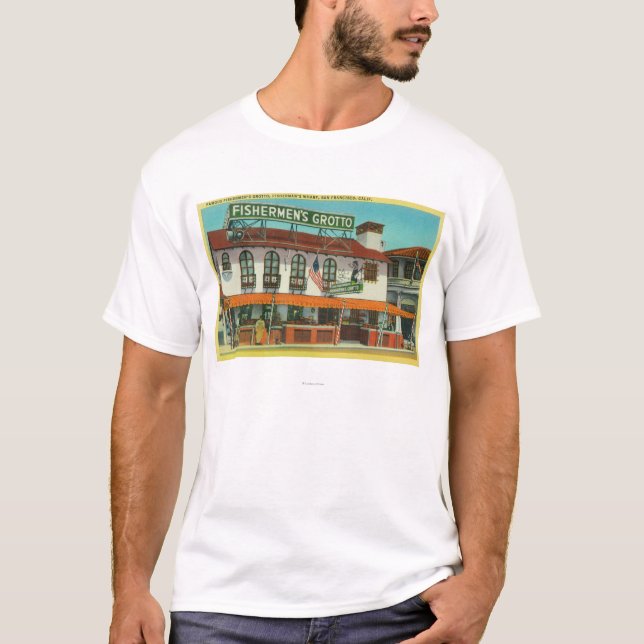 Camiseta El edificio de la gruta del pescador famoso (Anverso)