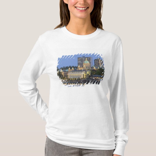 Camiseta El edificio del Parlamento iluminado en el interio (Anverso)