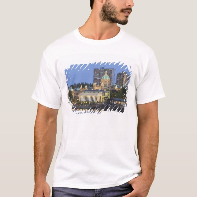 Camiseta El edificio del Parlamento iluminado en el interio (Anverso)