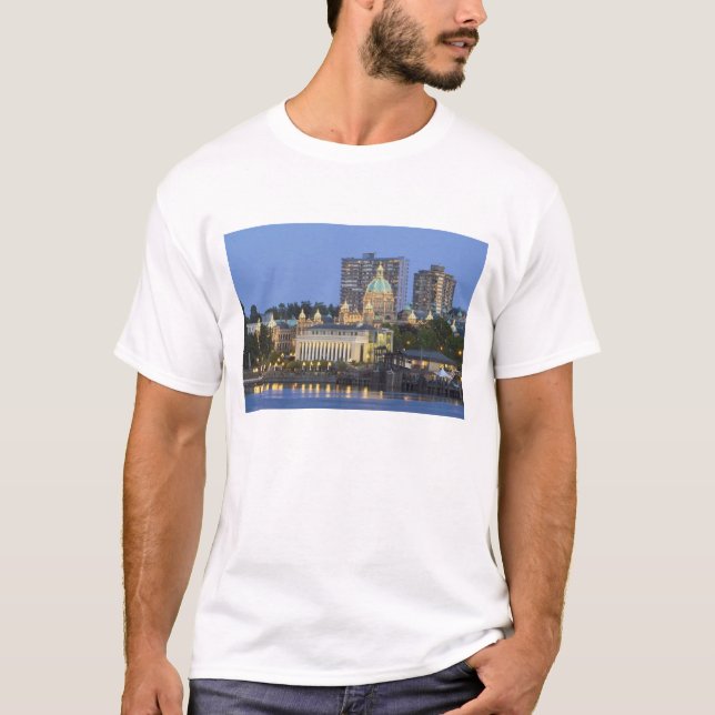 Camiseta El edificio del Parlamento iluminado en el interio (Anverso)