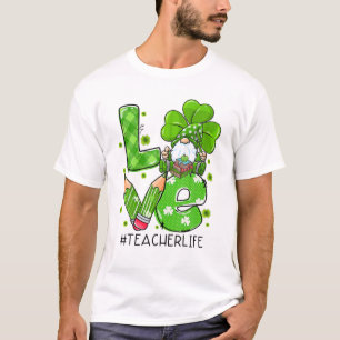Camiseta El educador de amor a los genomas irlandeses Shamr