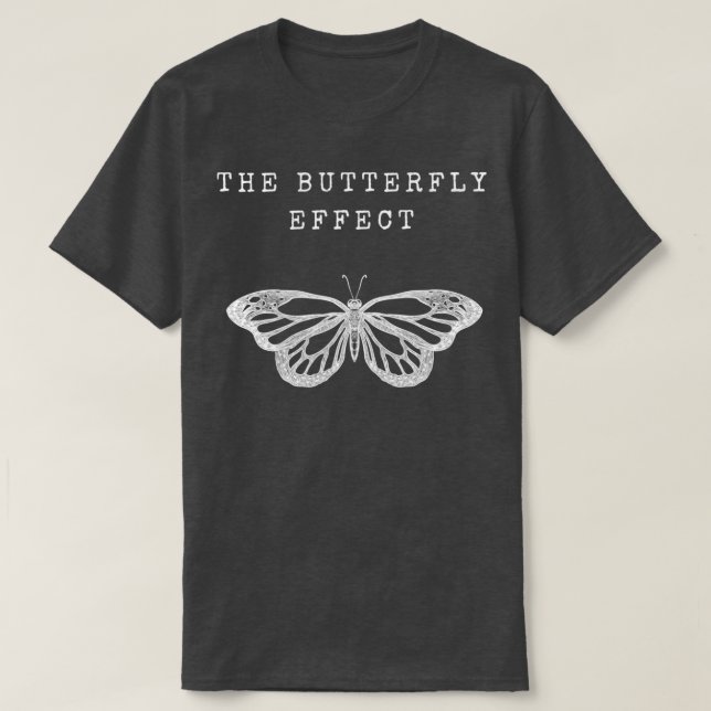 Camiseta El efecto mariposa blanco (Diseño del anverso)