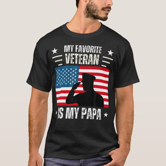 Camiseta El Ejército del Día de los Veteranos Mi Veterano F (Anverso)