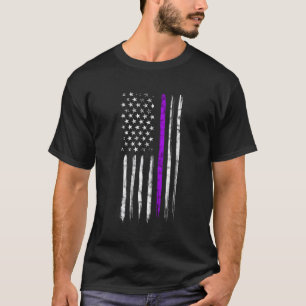 Camiseta El Ejército Del Día Morado De Él Dice Orgulloso De