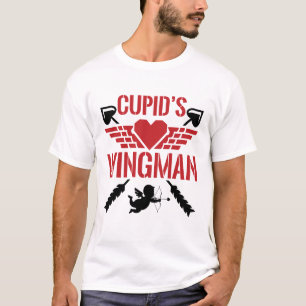 Camiseta El El día de San Valentín de Cupid Wingman Cute