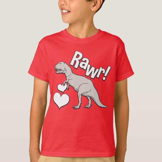 Camiseta El el día de San Valentín del Tyrannosaurus T Rex (Anverso)