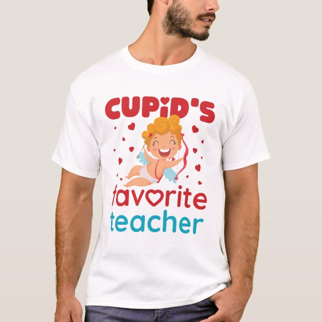 Camiseta El El día de San Valentín favorito de Cupido profe (Anverso)