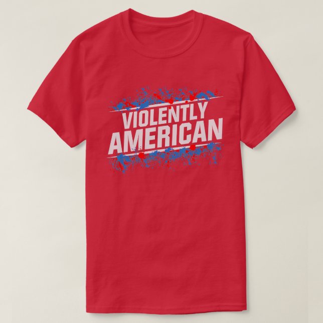 Camiseta El electricista gordo violentamente norteamericano (Diseño del anverso)