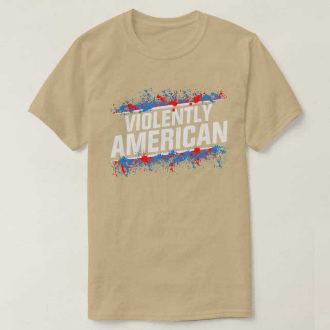 Camiseta El electricista gordo violentamente norteamericano (Diseño del anverso)