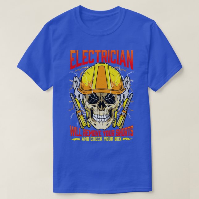 Camiseta El Electricista Se Retirará Los Cortometrajes Y Re (Diseño del anverso)