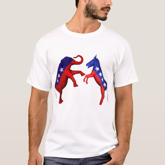Camiseta El elefante contra el burro (Anverso)
