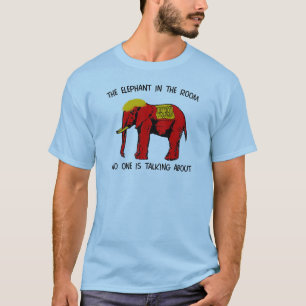 Camiseta El elefante en el cuarto nadie está hablando