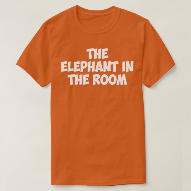 CAMISETA EL ELEFANTE EN LA HABITACIÓN (Diseño del anverso)