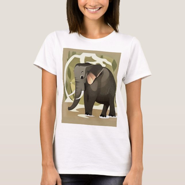 Camiseta El elefante infantil lindo (Anverso)