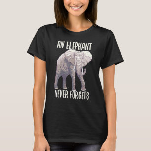 Camiseta El elefante nunca olvida un animal inteligente