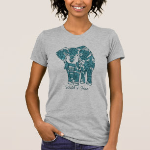 Camiseta El elefante ornado es salvaje y libre