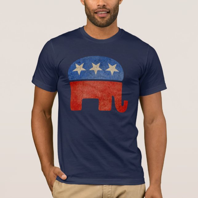 Camiseta El elefante republicano se descoloró (Anverso)