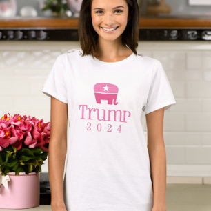 Camiseta El elefante rosa mate de Trump 2020