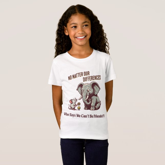 Camiseta El Elefante y el Ratón Amigables (Anverso completo)