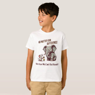 Camiseta El elefante y el ratón amistosos