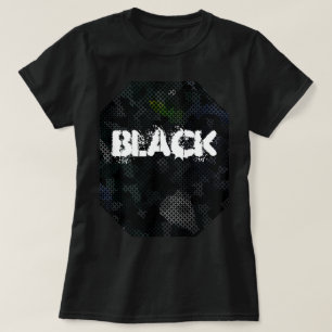 CAMISETA EL ELEGANTE MODERNO EL ARTE ABSTRACTO NEGRO
