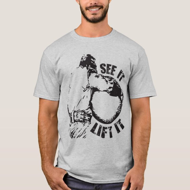 Camiseta El elevador de piedra de Atlas, el hombre fuerte,  (Anverso)