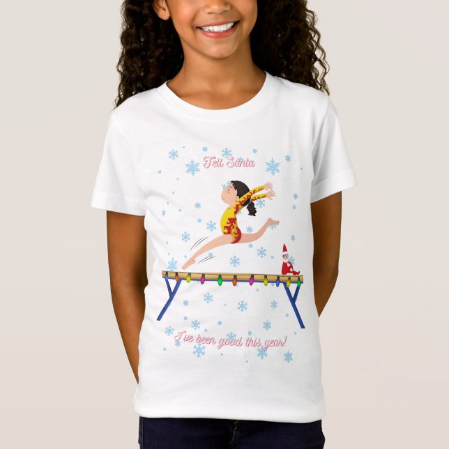 Camiseta El elfo de la gimnasia está mirando (Anverso)