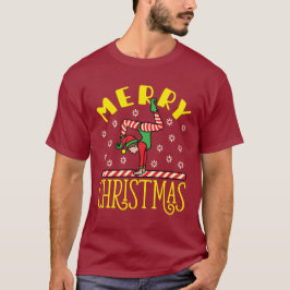 Camiseta El elfo de la gimnasta sobre los Navidades de la g